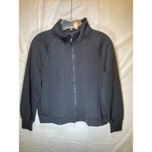 Mondetta Women's Cozy Full Zip Jacket Soft Plush Fleece Gray Medium